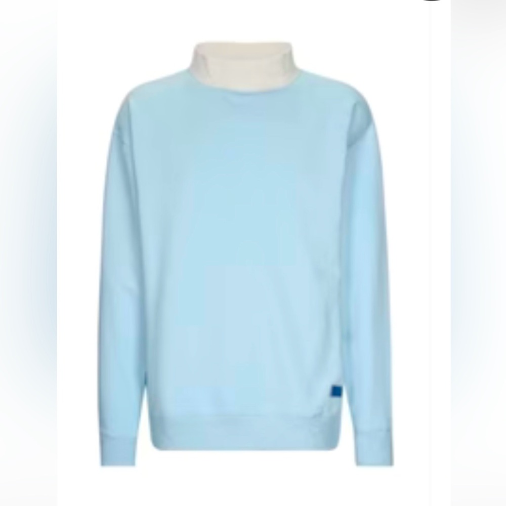 NWT Mock-Neck Sweatshirt - Baby Blue, size L